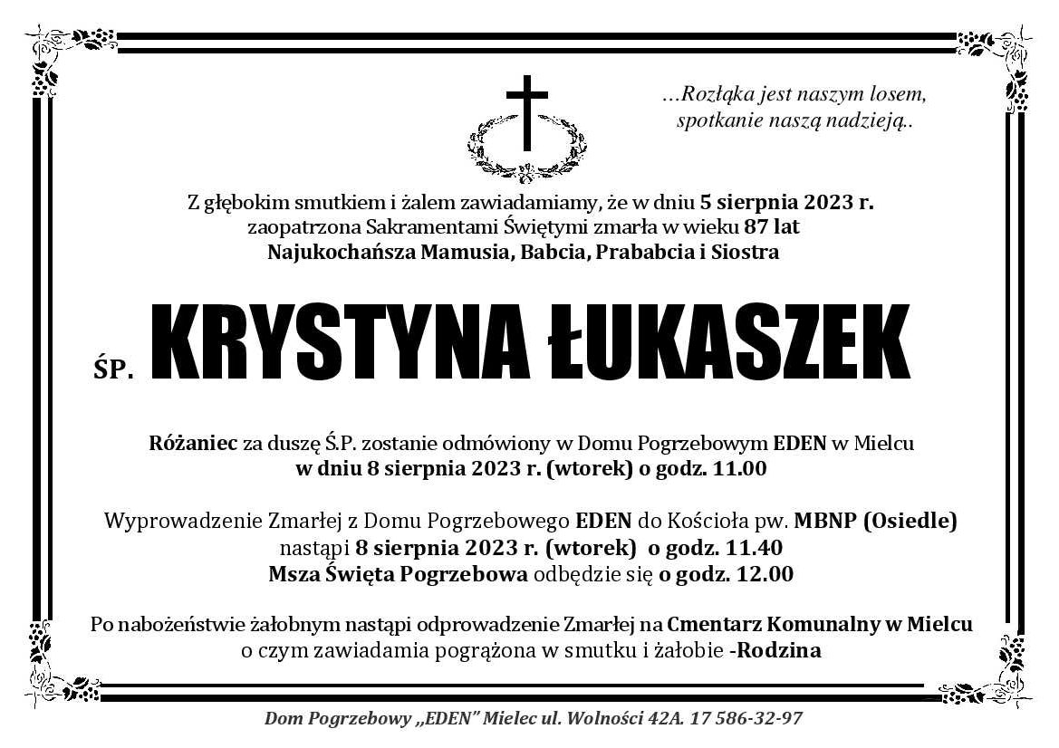 You are currently viewing Krystyna Łukaszek