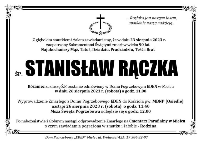 Read more about the article śp. STANISŁAW RĄCZKA